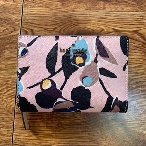 NWT Kate Spade Newbury Lane Paper Rose Pink Multi Small bifold wallet